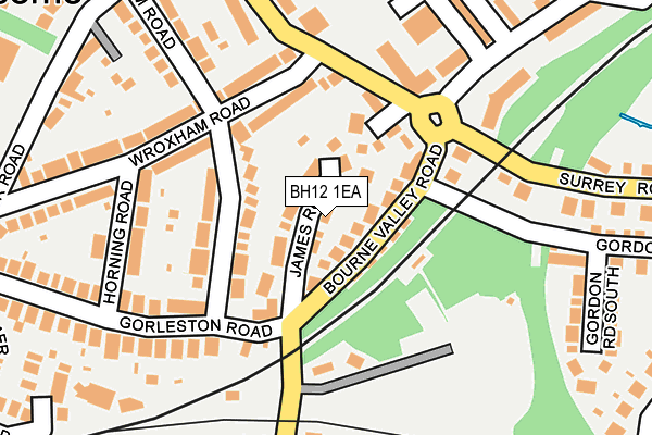 BH12 1EA map - OS OpenMap – Local (Ordnance Survey)