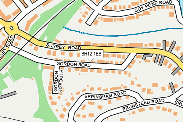 BH12 1EB map - OS OpenMap – Local (Ordnance Survey)