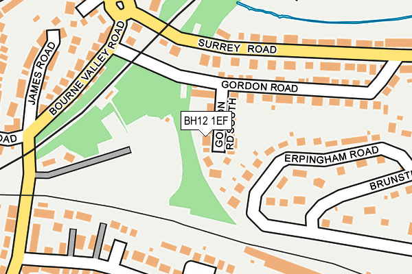 BH12 1EF map - OS OpenMap – Local (Ordnance Survey)