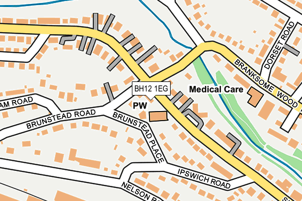 BH12 1EG map - OS OpenMap – Local (Ordnance Survey)