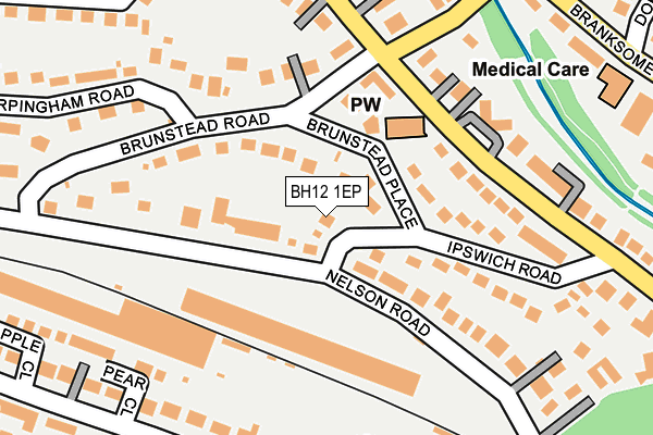 BH12 1EP map - OS OpenMap – Local (Ordnance Survey)