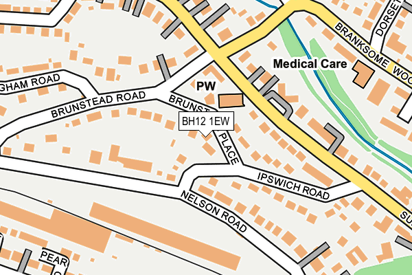 BH12 1EW map - OS OpenMap – Local (Ordnance Survey)
