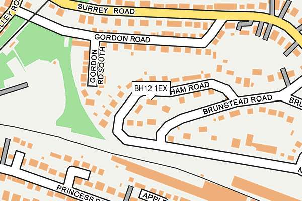 BH12 1EX map - OS OpenMap – Local (Ordnance Survey)