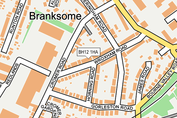 BH12 1HA map - OS OpenMap – Local (Ordnance Survey)
