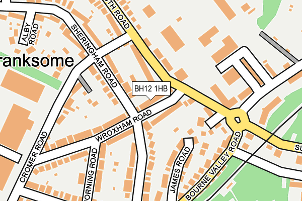 BH12 1HB map - OS OpenMap – Local (Ordnance Survey)