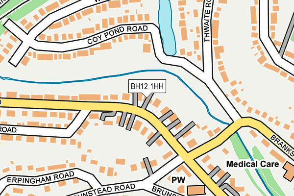 BH12 1HH map - OS OpenMap – Local (Ordnance Survey)