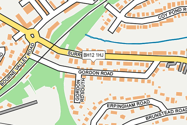 BH12 1HJ map - OS OpenMap – Local (Ordnance Survey)