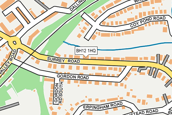 BH12 1HQ map - OS OpenMap – Local (Ordnance Survey)