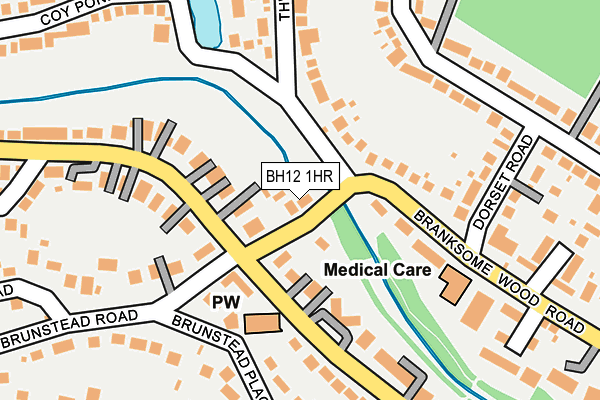 BH12 1HR map - OS OpenMap – Local (Ordnance Survey)