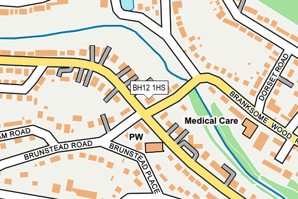 BH12 1HS map - OS OpenMap – Local (Ordnance Survey)