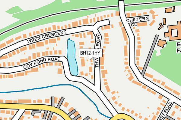 BH12 1HY map - OS OpenMap – Local (Ordnance Survey)