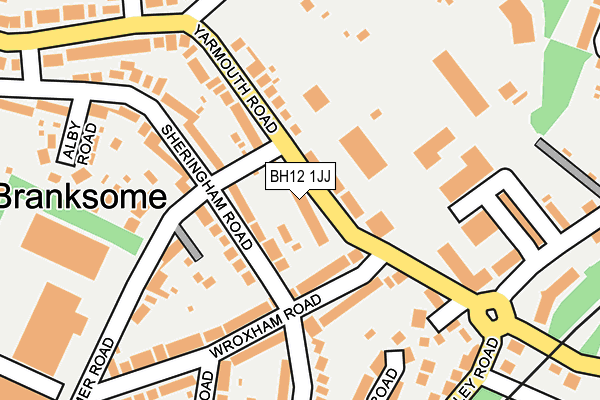 BH12 1JJ map - OS OpenMap – Local (Ordnance Survey)