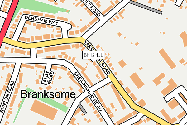 BH12 1JL map - OS OpenMap – Local (Ordnance Survey)