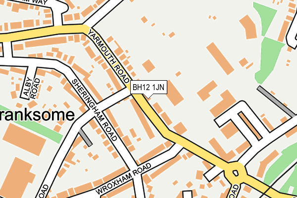 BH12 1JN map - OS OpenMap – Local (Ordnance Survey)