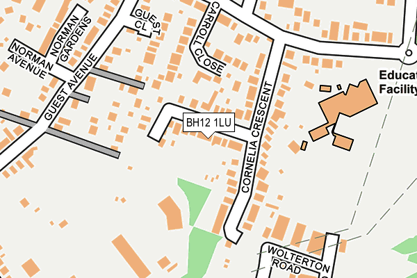 BH12 1LU map - OS OpenMap – Local (Ordnance Survey)