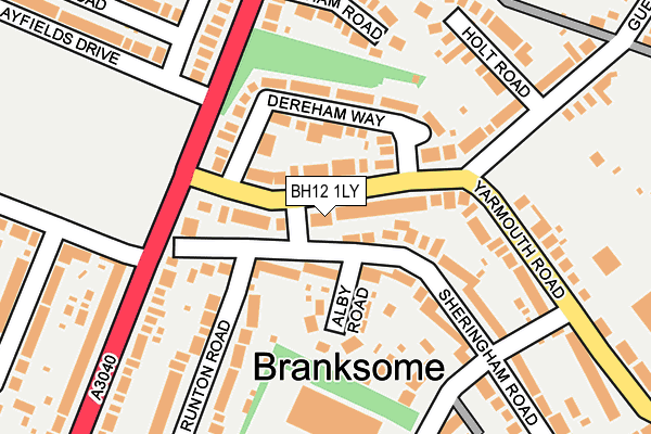 BH12 1LY map - OS OpenMap – Local (Ordnance Survey)