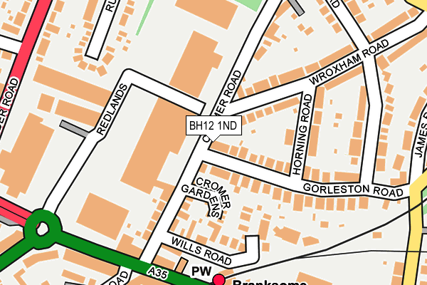 BH12 1ND map - OS OpenMap – Local (Ordnance Survey)
