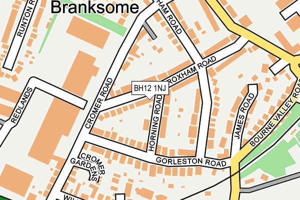 BH12 1NJ map - OS OpenMap – Local (Ordnance Survey)