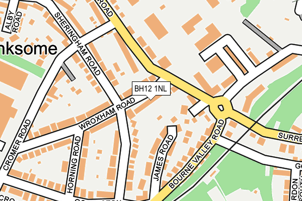 BH12 1NL map - OS OpenMap – Local (Ordnance Survey)