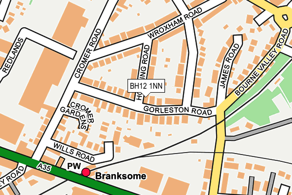 BH12 1NN map - OS OpenMap – Local (Ordnance Survey)