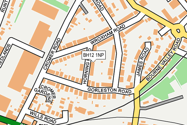 BH12 1NP map - OS OpenMap – Local (Ordnance Survey)