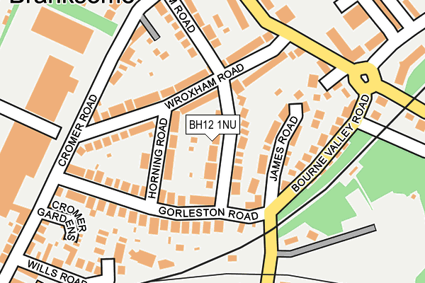 BH12 1NU map - OS OpenMap – Local (Ordnance Survey)