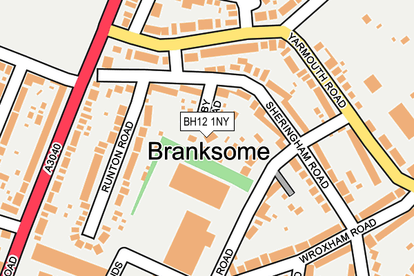 BH12 1NY map - OS OpenMap – Local (Ordnance Survey)