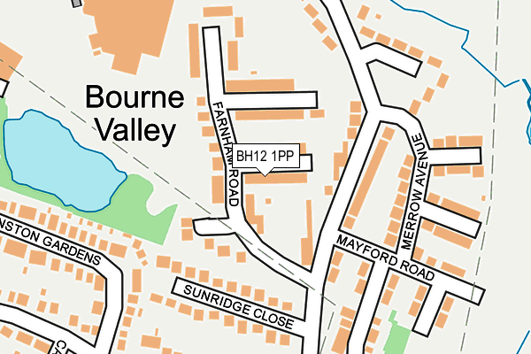 BH12 1PP map - OS OpenMap – Local (Ordnance Survey)