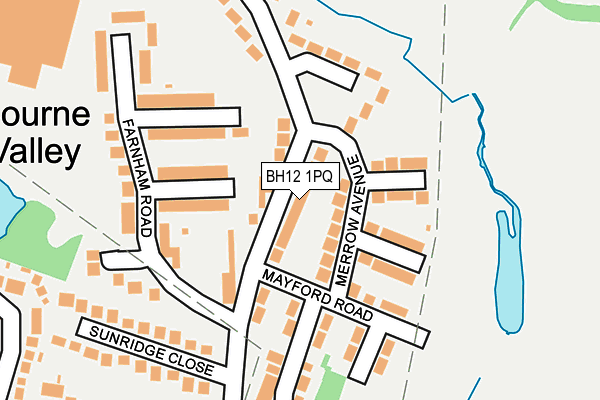 BH12 1PQ map - OS OpenMap – Local (Ordnance Survey)