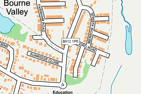 BH12 1PR map - OS OpenMap – Local (Ordnance Survey)