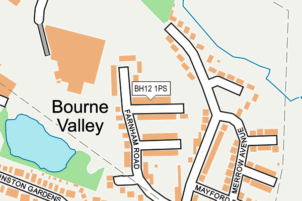 BH12 1PS map - OS OpenMap – Local (Ordnance Survey)