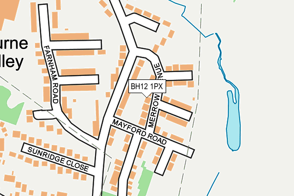 BH12 1PX map - OS OpenMap – Local (Ordnance Survey)