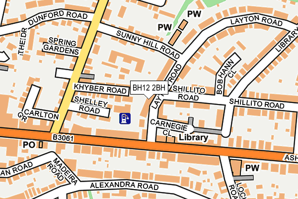 BH12 2BH map - OS OpenMap – Local (Ordnance Survey)