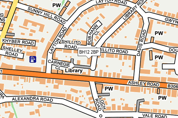 BH12 2BP map - OS OpenMap – Local (Ordnance Survey)