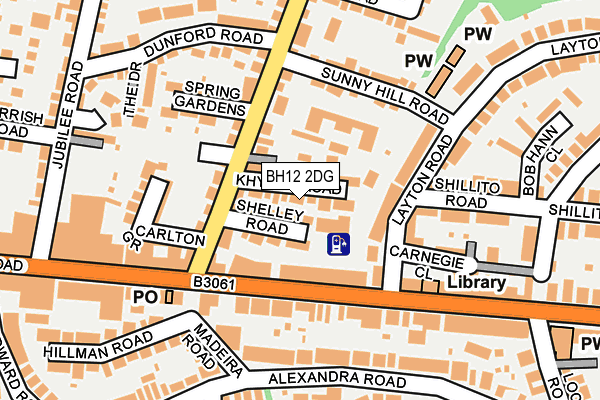 BH12 2DG map - OS OpenMap – Local (Ordnance Survey)