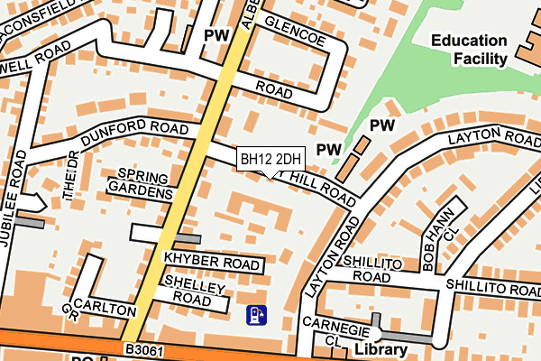 BH12 2DH map - OS OpenMap – Local (Ordnance Survey)