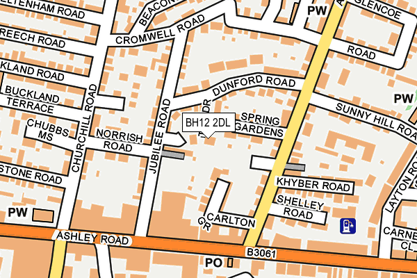 BH12 2DL map - OS OpenMap – Local (Ordnance Survey)