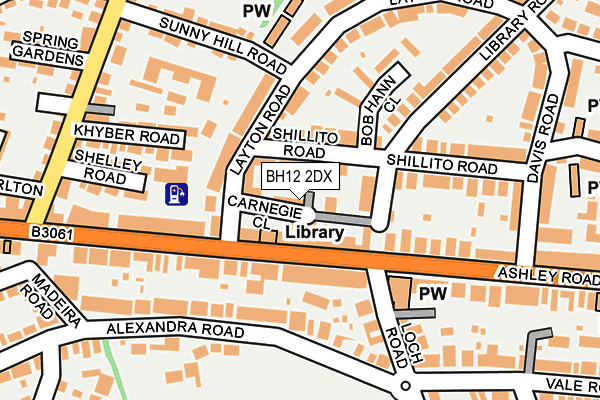 BH12 2DX map - OS OpenMap – Local (Ordnance Survey)