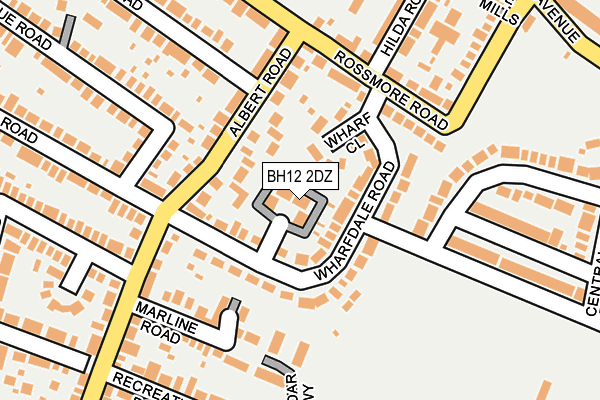 BH12 2DZ map - OS OpenMap – Local (Ordnance Survey)