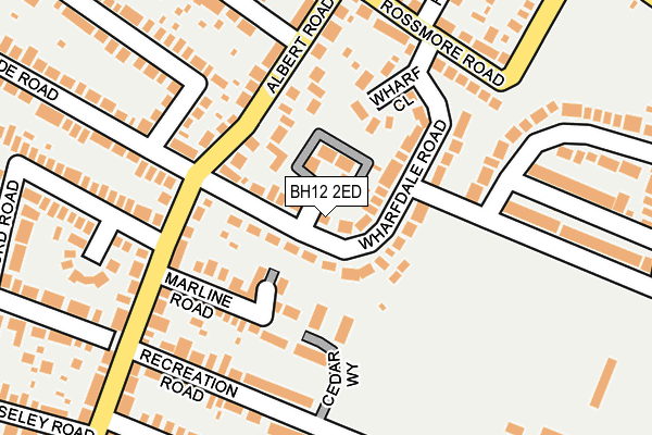BH12 2ED map - OS OpenMap – Local (Ordnance Survey)