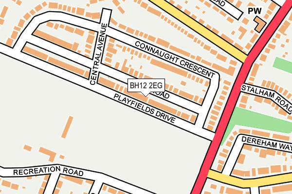 BH12 2EG map - OS OpenMap – Local (Ordnance Survey)