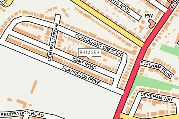 BH12 2EH map - OS OpenMap – Local (Ordnance Survey)