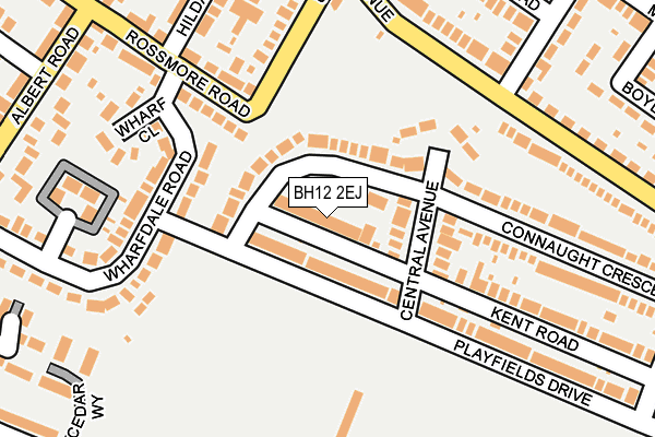 BH12 2EJ map - OS OpenMap – Local (Ordnance Survey)
