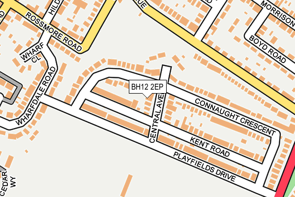 BH12 2EP map - OS OpenMap – Local (Ordnance Survey)
