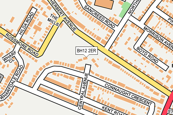 BH12 2ER map - OS OpenMap – Local (Ordnance Survey)