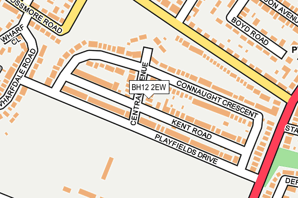 BH12 2EW map - OS OpenMap – Local (Ordnance Survey)