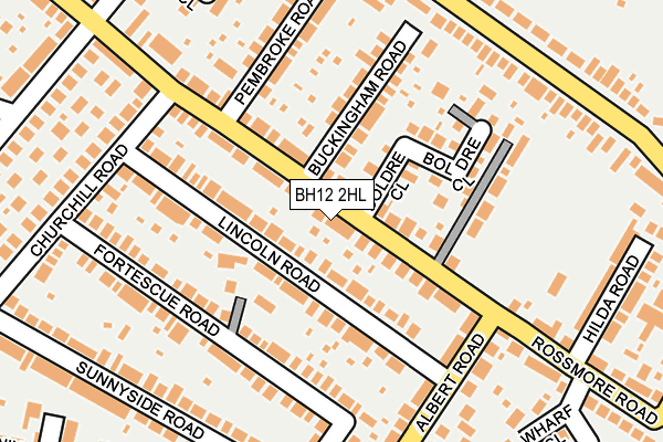 BH12 2HL map - OS OpenMap – Local (Ordnance Survey)