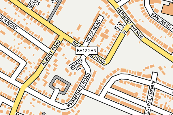 BH12 2HN map - OS OpenMap – Local (Ordnance Survey)