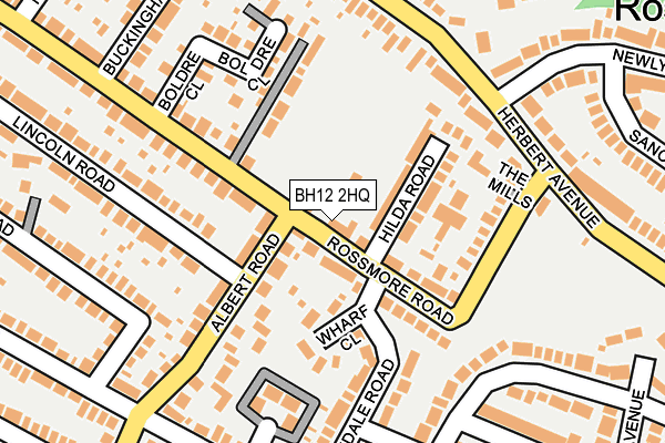 BH12 2HQ map - OS OpenMap – Local (Ordnance Survey)
