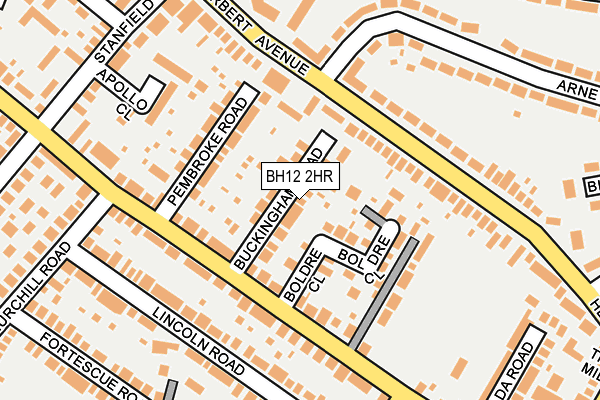 BH12 2HR map - OS OpenMap – Local (Ordnance Survey)